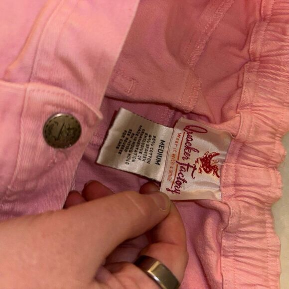 The Quacker Factory Vintage M Womens Straight Leg Pink Embroidered Pants STAIN - Picture 5 of 10